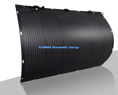 پانل خورشیدی انعطاف پذیر ️ طراحی فیبر کربن برای RV / دریایی / استفاده از شبکه