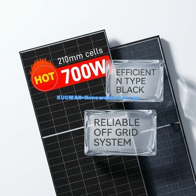 پنل خورشیدی مونوکریستال 700 وات مقاوم در برابر آب و هوا IP65 ماژول PV 1722x1134x30 میلی متر