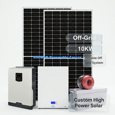 سیستم پانل خورشیدی سیلیکون تک کریستالی 10Kw با مقاومت IP65 در برابر آب و هوا برای ذخیره باتری خورشیدی خانگی