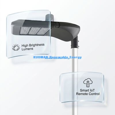 چراغ خیابان LED هوشمند باغ با IP66 ضد آب، کنترل هوشمند LoRaWAN و طول عمر 100000 ساعت برای نوردهی خورشیدی در فضای باز