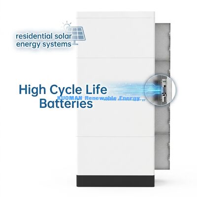 KM NEW POWER 51.2V 400Ah باتری LiFePO4 قابل جمع و جور با نظارت در زمان واقعی برای ذخیره انرژی خانگی