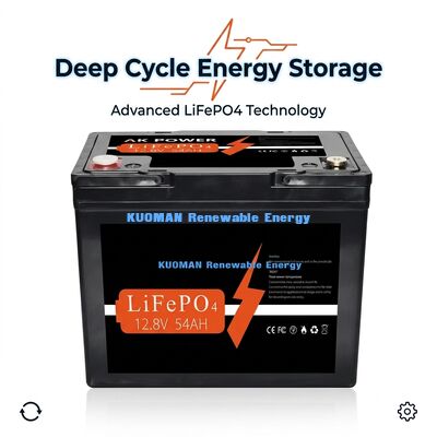 باتری لیتیوم LiFePO4 12V 50Ah با انرژی 691.2Wh و سلول های پرزماتیک برای کاربردهای چرخه عمیق