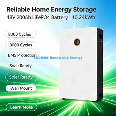 15kWh 48V 300Ah LiFePO4 باتری دیواری خانه   OEM/ODM آماده 8000 چرخه