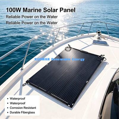 ماژول خورشیدی تک کریستالی انعطاف پذیر 105W، پانل خورشیدی انعطاف پذیر 360 درجه با کانکتور MC4