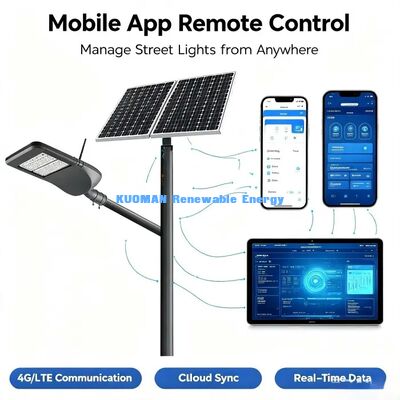 چراغ خیابان هوشمند کنترل از راه دور | وای فای / 4G اختیاری، روشنایی بادوام بزرگراه در فضای باز