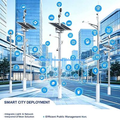 قطب خورشیدی هوشمند 02 ♪ قطب IoT یکپارچه خورشیدی برای پارک ها، روستاها و مناطق عمومی