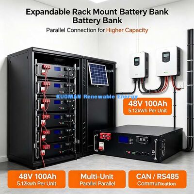 باتری LiFePO4 48V 100Ah برای سیستم کابینت خورشیدی تجاری و خانگی