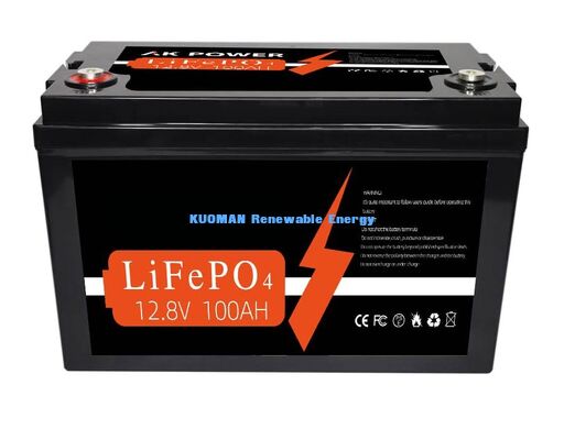 باتری لیتیوم 12V 100Ah 1280Wh چرخه عمیق با 8000 چرخه عمر برای ذخیره انرژی و قدرت گلف کارت