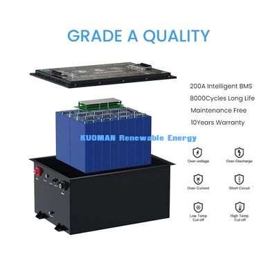 KM 48V -50-150Ah کارت گلف سفارشی با باتری LiFePO4 8000 چرخه