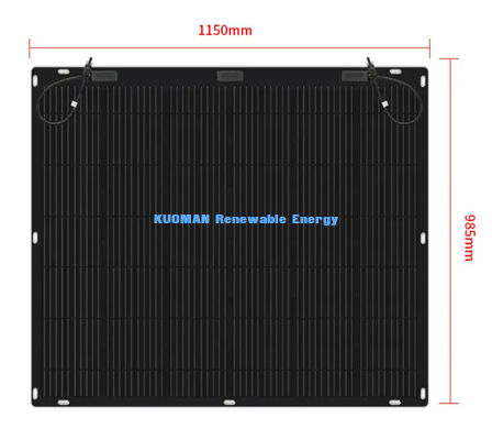 800W پنل خورشیدی انعطاف پذیر با IP68 ضد آب و 360 درجه انعطاف پذیر برای سقف RV دریایی