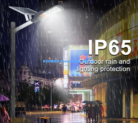 روشنایی بالا 180LM / W LED نور خورشیدی خیابان با پانل تک کریستال و IP65 درجه بندی ضد آب