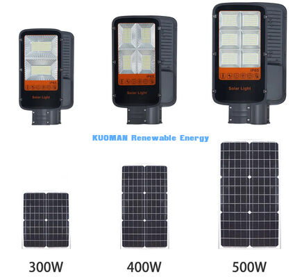 روشنایی بالا 180LM / W LED نور خورشیدی خیابان با پانل تک کریستال و IP65 درجه بندی ضد آب