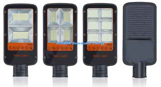 دو بازو ضد آب نور خیابان خورشیدی 100W-500W راهبری سفارشی نور خورشیدی LED برای باغ و جاده
