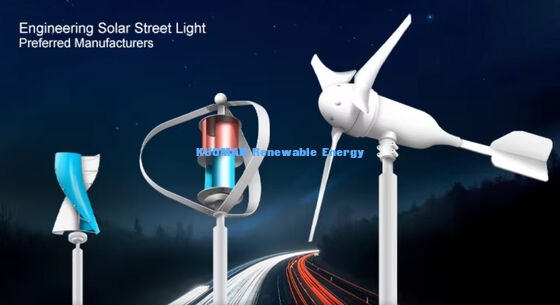 چراغ خیابانی هیبریدی بادی-خورشیدی 100W-200W با IP65 ضد آب و زمان کار 12 ساعت * 365 روز برای جاده های خارج از شبکه