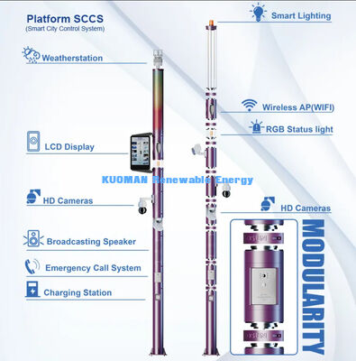 کنترل سیستم هوشمند LED قطب روشنایی بیرونی مخفی قطب چراغ های هوشمند