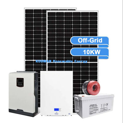 سیستم پانل خورشیدی سیلیکون تک کریستالی 10Kw با مقاومت IP65 در برابر آب و هوا برای ذخیره باتری خورشیدی خانگی