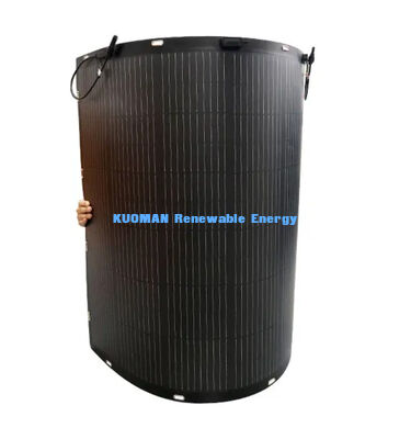 100W IP68 پنل خورشیدی ضد آب 360 ° انعطاف پذیر انعطاف پذیر برای سقف و قایق ها با گواهینامه FCC