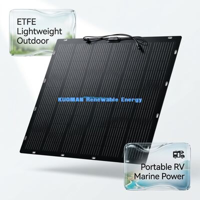 100W IP68 پنل خورشیدی ضد آب 360 ° انعطاف پذیر انعطاف پذیر برای سقف و قایق ها با گواهینامه FCC