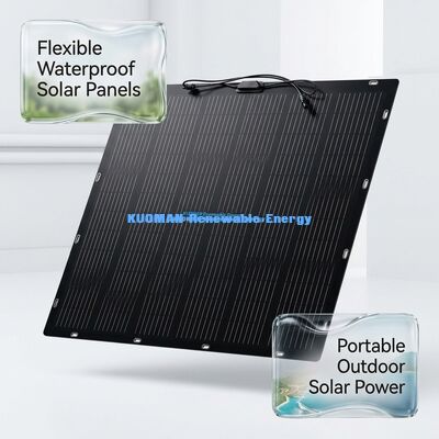 100W IP68 پنل خورشیدی ضد آب 360 ° انعطاف پذیر انعطاف پذیر برای سقف و قایق ها با گواهینامه FCC
