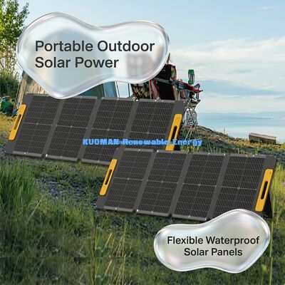IP68 ضد آب 100W حداکثر قدرت پنل خورشیدی تاشو شارژر خورشیدی قابل حمل برای تلفن و آیپد