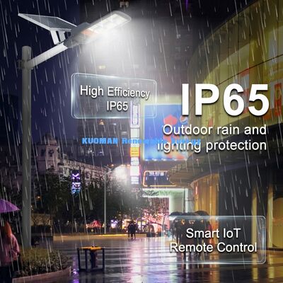 روشنایی بالا 180LM / W LED نور خورشیدی خیابان با پانل تک کریستال و IP65 درجه بندی ضد آب