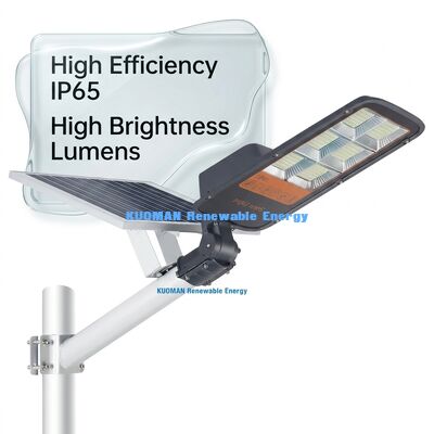 روشنایی بالا 180LM / W LED نور خورشیدی خیابان با پانل تک کریستال و IP65 درجه بندی ضد آب