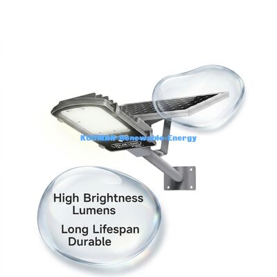IP65 ضد آب 300W نور خیابان خورشیدی با حالت حسگر حرکت و پنل خورشیدی برای جاده های شهری