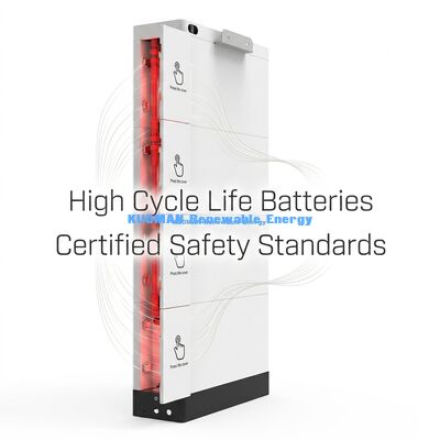 KM NEW POWER 51.2V 400Ah باتری LiFePO4 قابل جمع و جور با نظارت در زمان واقعی برای ذخیره انرژی خانگی