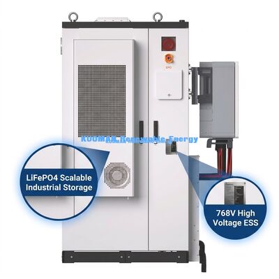 باتری ذخیره‌سازی انرژی تجاری ESS با ظرفیت 215 کیلووات ساعت برای کاهش پیک و حفاظت IP65