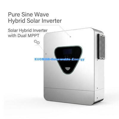 اینورتر خورشیدی هیبریدی 11KVA با MPPT دوگانه و پشتیبانی از باتری لیتیوم