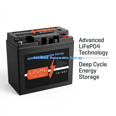 باتری LiFePO4 12V 24Ah با انرژی 307.2Wh و مواد مورد نیاز ABS برای کاربردهای چرخه عمیق