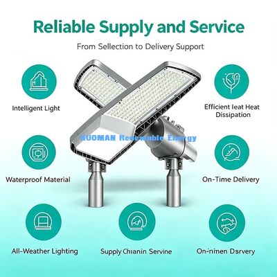 چراغ های خیابان LED IP65 با دوام برای پارکینگ، محوطه دانشگاهی، روشنایی جاده های روستایی