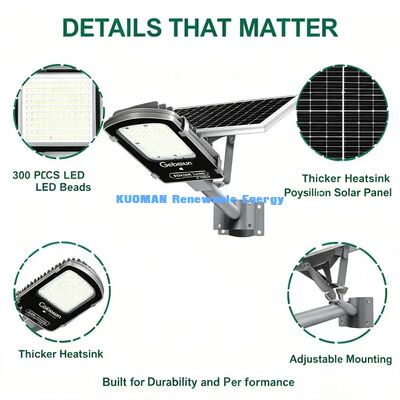 Wide Beam Angle Solar Street Light 70°\*150° Illumination Driveway Security Lamp