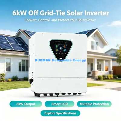 6KW 2 MPPT خورشیدی هیبریدی اینورتر جریان ترانسفورمور WiFi نظارت از راه دور