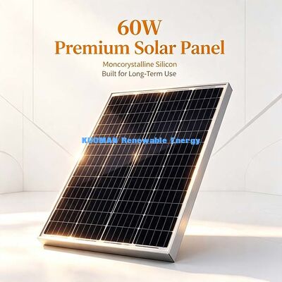 ماژول 60W Monocrystalline PV طول کابل قابل تنظیم شارژر خورشیدی ضد آب برای قایق کاروان RV