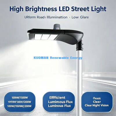 چراغ خیابان هوشمند LED مدیریت شده با ابر، نظارت بر ولتاژ و جریان در زمان واقعی، لامپ بزرگراه شهری