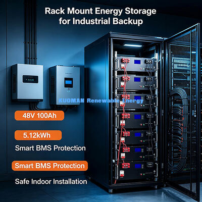 باتری LiFePO4 48V 100Ah برای سیستم کابینت خورشیدی تجاری و خانگی