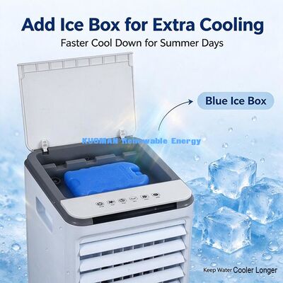 Touch Control Air Cooler, Remote Operated Water Cooler Fan 600m³/h Air Flow